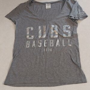Gray Cubs Baseball T-Shirt